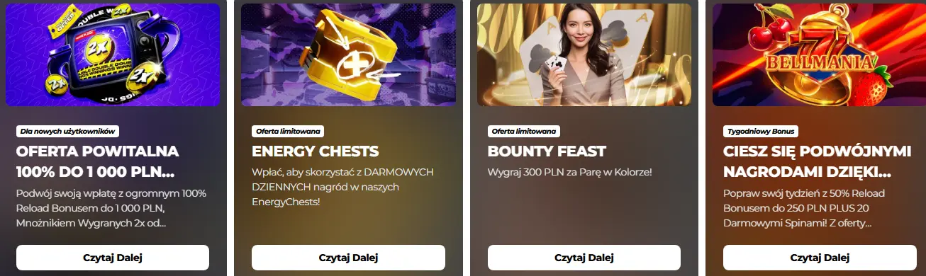 Oferta bonusowa dostępna w CASINO ENERGY
