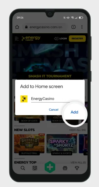 Aplikacja kasyna CASINO ENERGY
