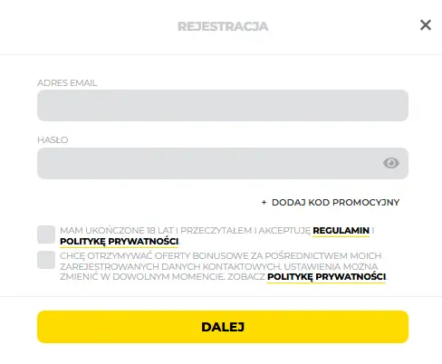 Logowanie i rejestracja w CASINO ENERGY
